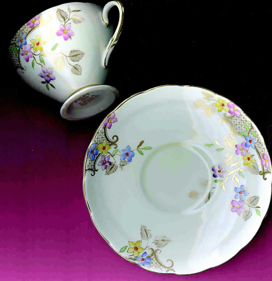 V2170 Footed Cup & Saucer Set by Foley-1
