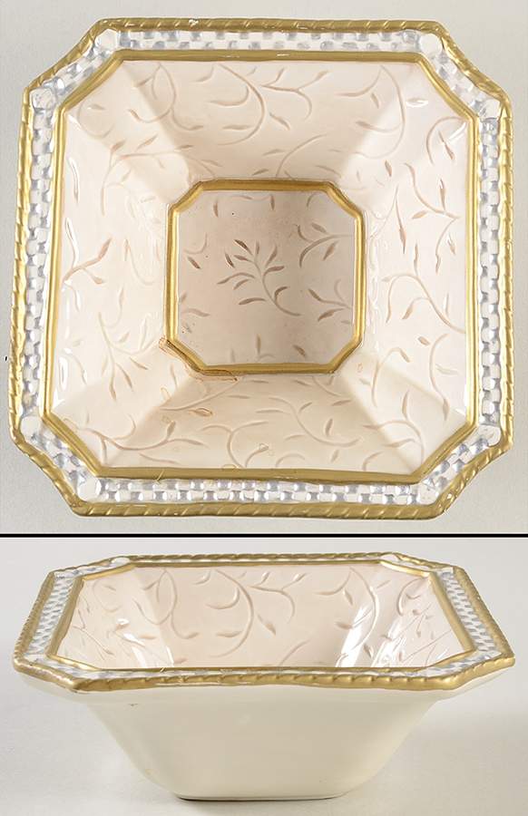Gregorian Collection 6" Square Bowl by Fitz & Floyd-1
