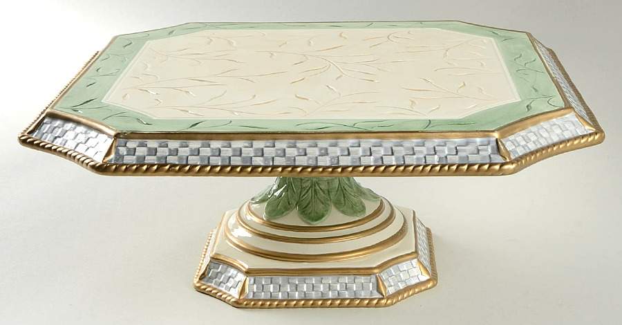 Gregorian Collection 13" Diameter Pedestal Cake Stand by Fitz & Floyd-1