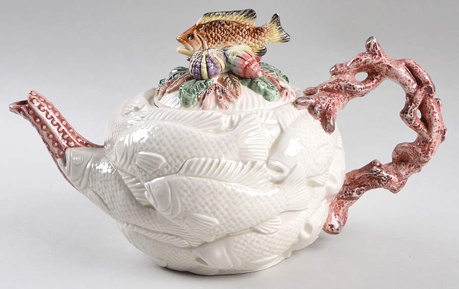 La Mer Teapot & Lid by Fitz & Floyd-1