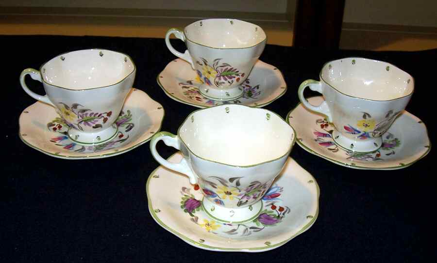 FOL33 Footed Cup & Saucer Set by Foley-1