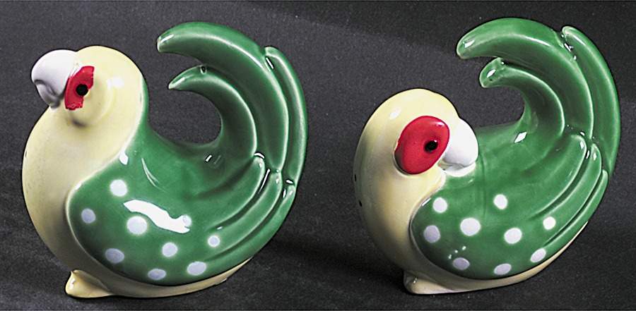 Caribbean Parrot Salt & Pepper Set by Fitz & Floyd-1