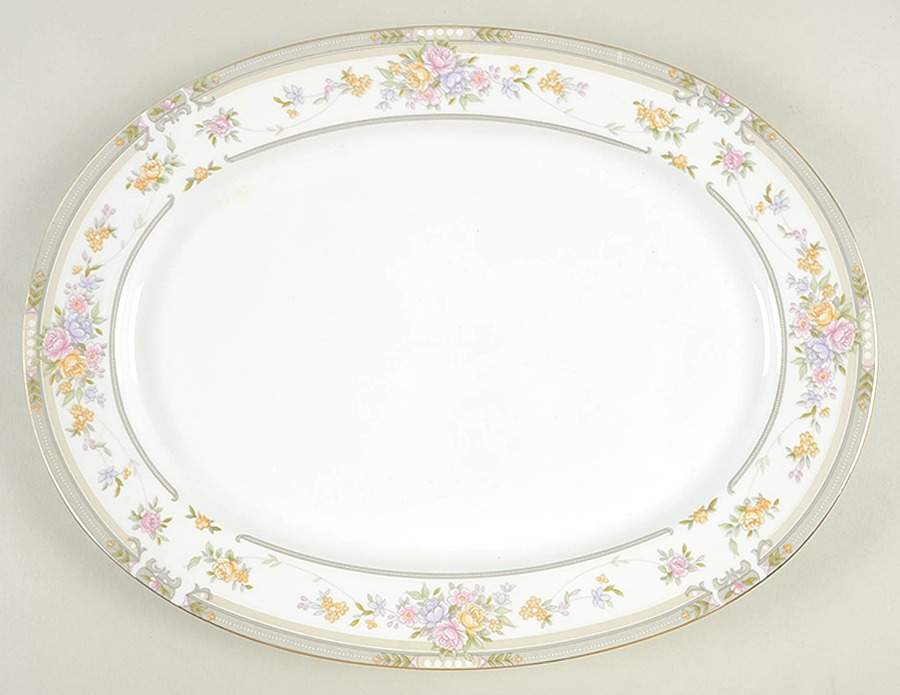Southampton (Design on Edge) 13" Oval Serving Platter by Farberware-1