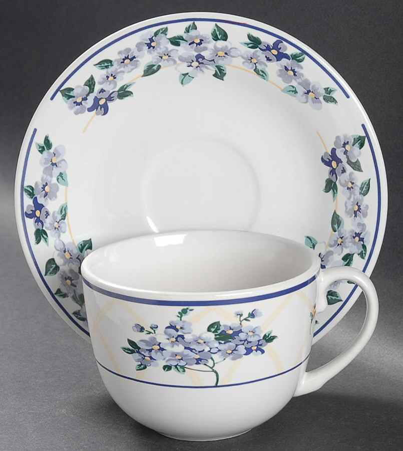 Hydrangea Oversized Cup & Saucer Set by Farberware-1