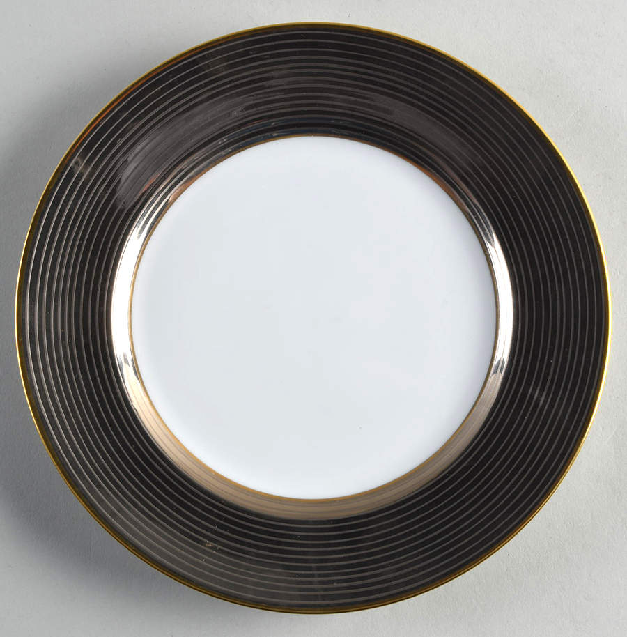 Les Bandes Platinees II Salad Plate by Fitz & Floyd-1