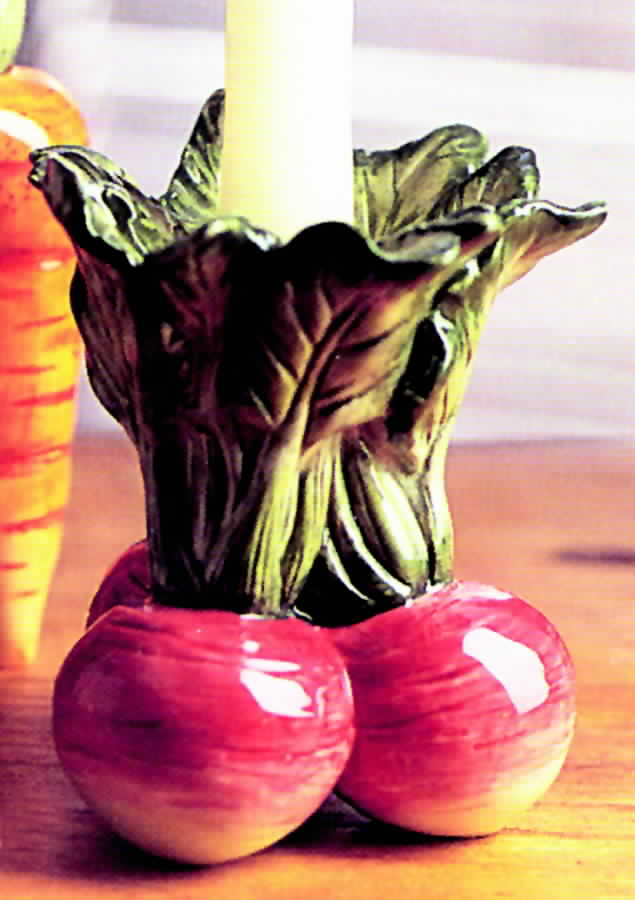 Gardening Gourmet Single Light Candlestick by Fitz & Floyd-1