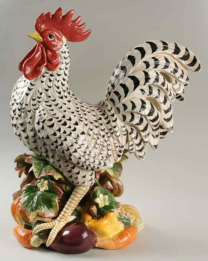 Gardening Gourmet Rooster Figurine by Fitz & Floyd-1