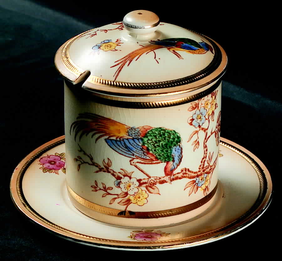 Peel Jam/Jelly & Lid W/Underplate by S Fieldings & Co.-1