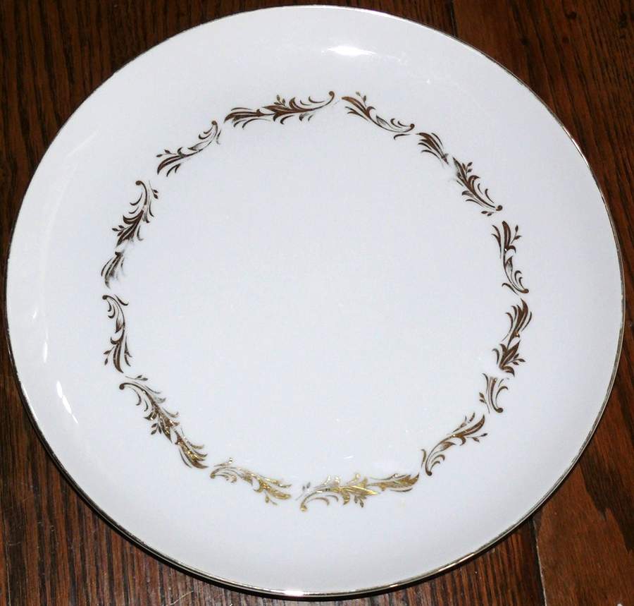 Gold Leaf Dinner Plate by Fine China of Japan-1