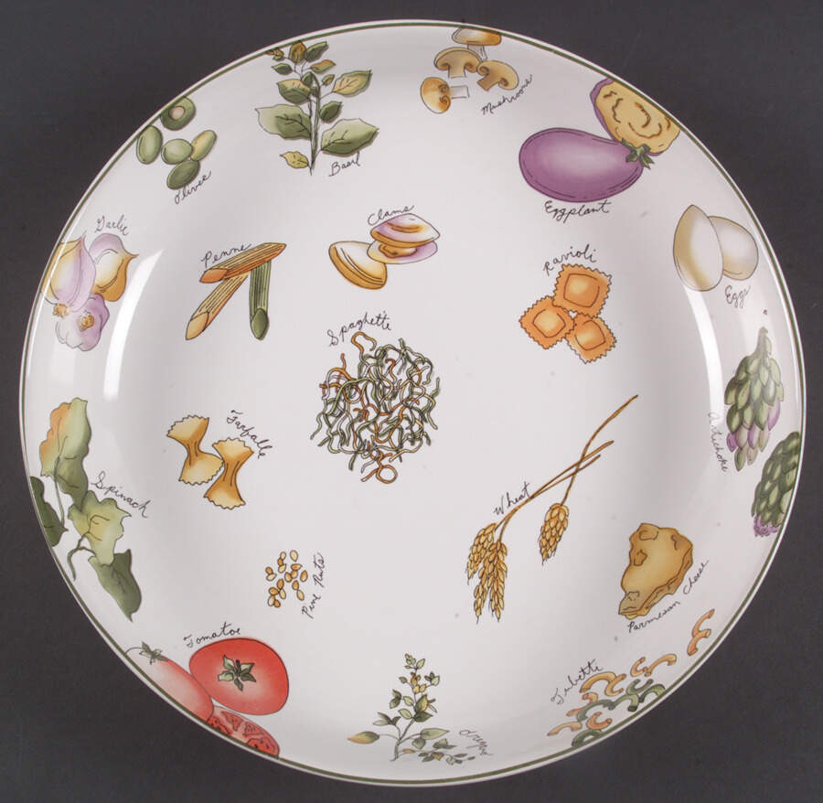 Pasta Ingredients 12" Pasta Serving Bowl by Furio-1