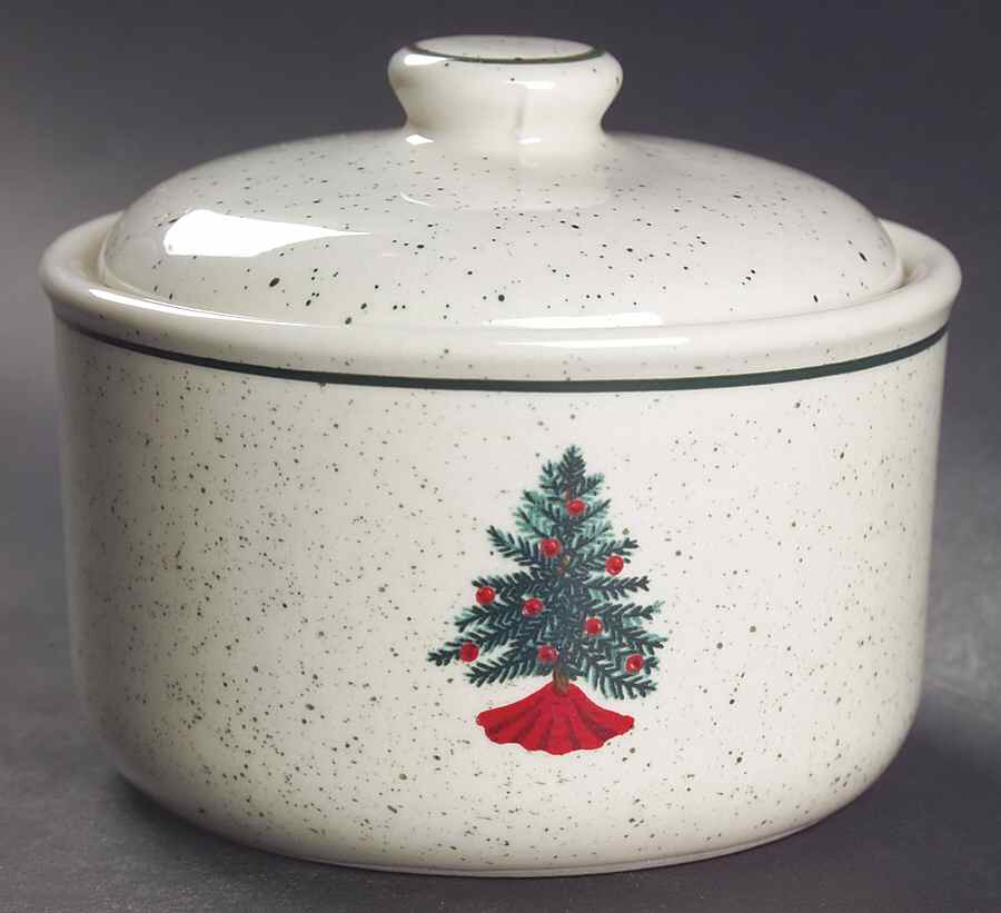 Holiday Sugar Bowl & Lid by Folkcraft-1