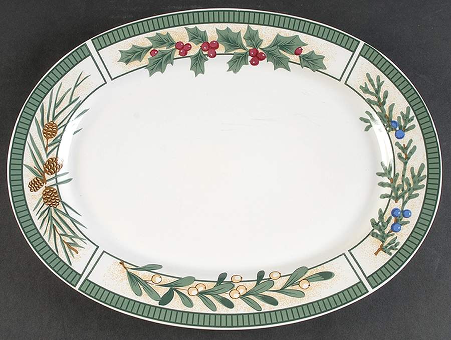 Wintergreen 14" Oval Serving Platter by Fairfield-1