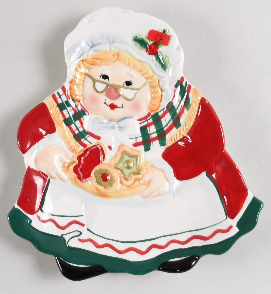 Plaid Christmas Canape Plate by Fitz & Floyd-1