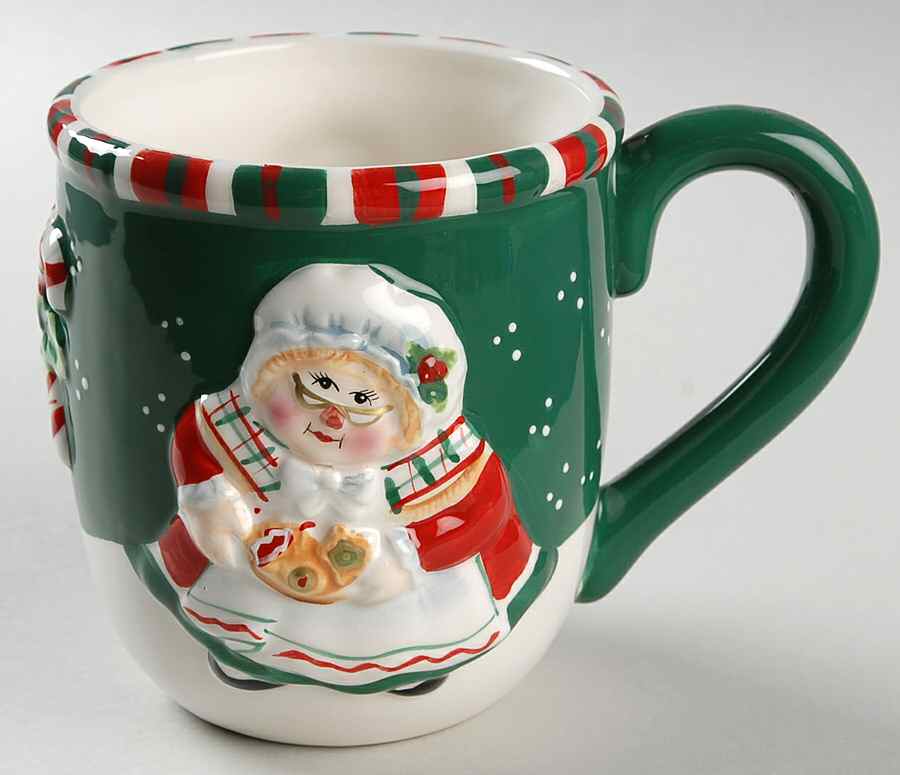 Plaid Christmas Mug by Fitz & Floyd-1