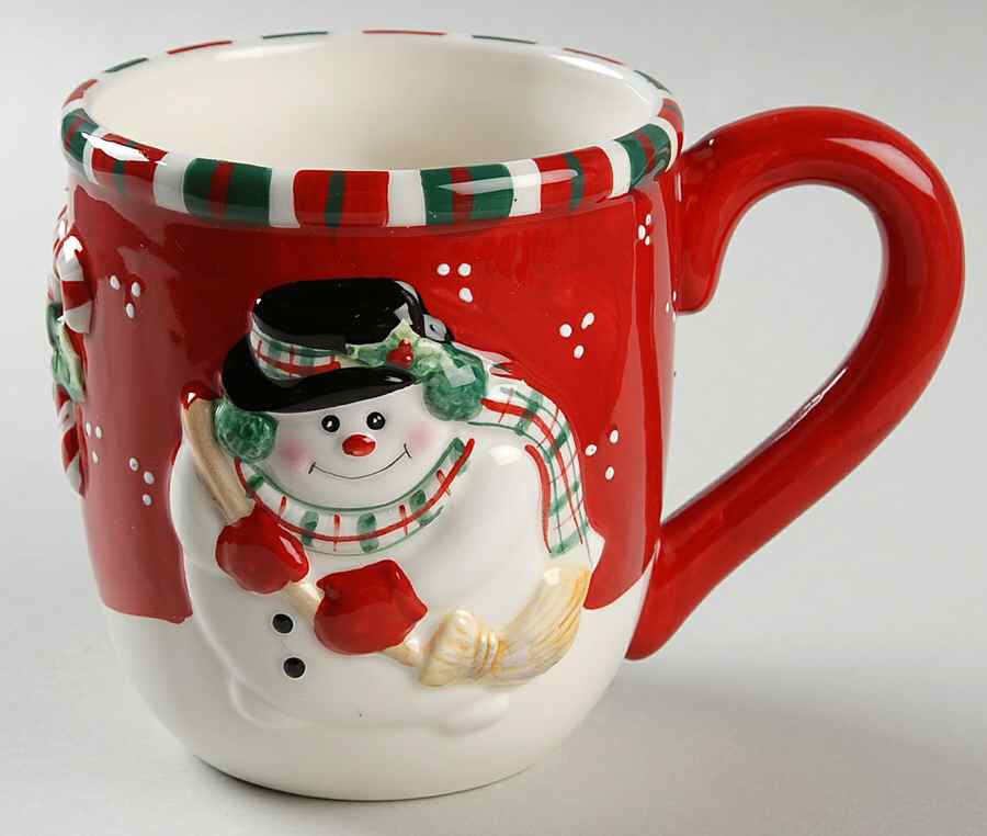 Plaid Christmas Mug by Fitz & Floyd-1