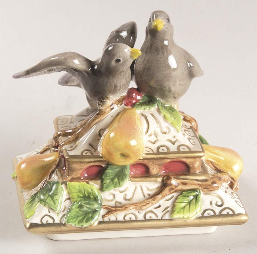 Twelve Days of Christmas Lid for Sugar Bowl by Fitz & Floyd-1