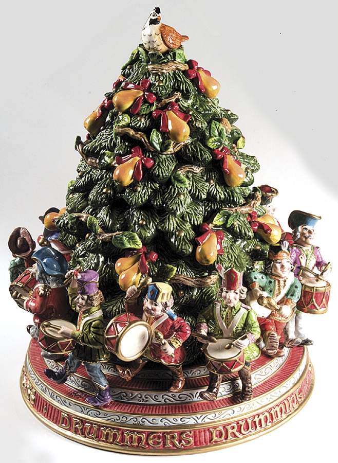 Twelve Days of Christmas Cookie Jar & Lid by Fitz & Floyd-1