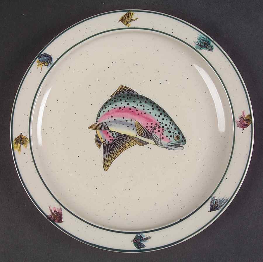 Rainbow Trout Salad Plate by Folkcraft-1