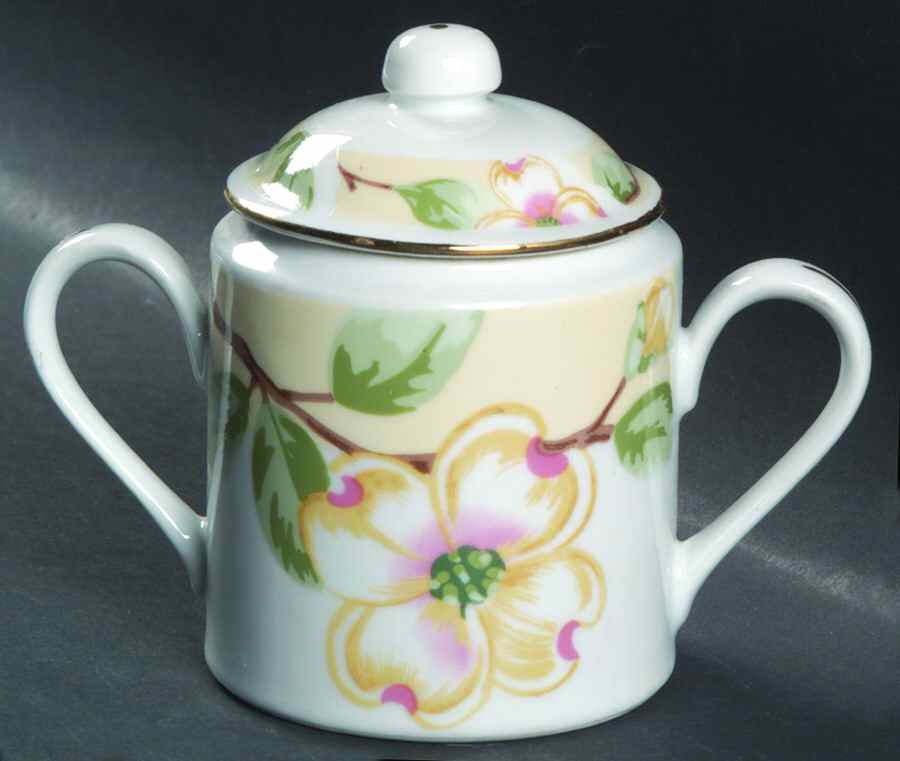 Dogwood Sugar Bowl & Lid by Fairfield-1