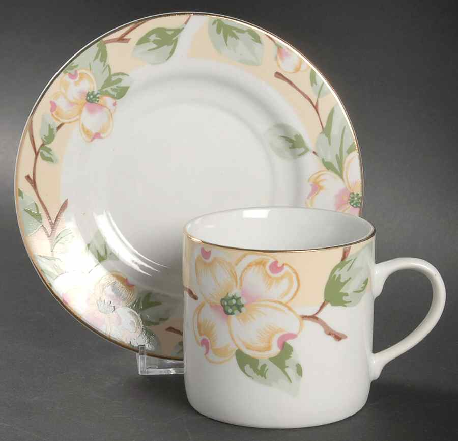 Dogwood Flat Cup & Saucer Set by Fairfield-1