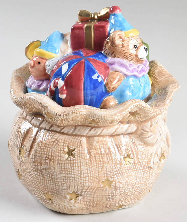 Yule Gifts Sugar Bowl & Lid by Fitz & Floyd-1