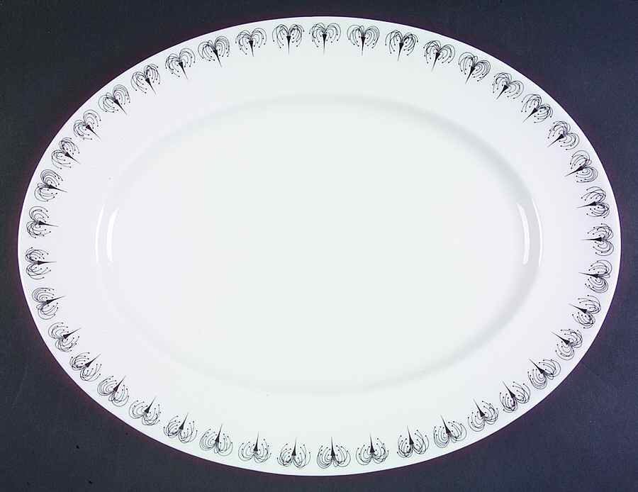 Domino 15" Oval Serving Platter by Foley-1