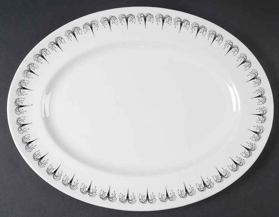 Domino 13" Oval Serving Platter by Foley-1