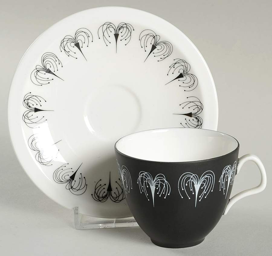Domino Flat Demitasse Cup & Saucer Set by Foley-1