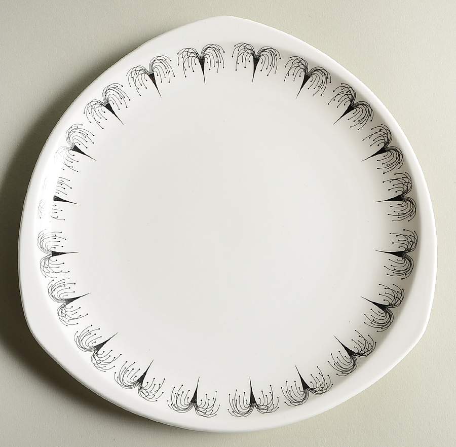 Domino Triangular Salad Plate by Foley-1