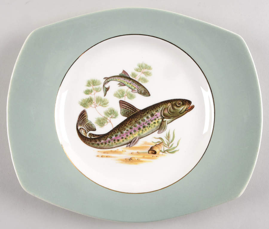 FIG7 Green Dinner Plate by Figgjo (Norway)-1