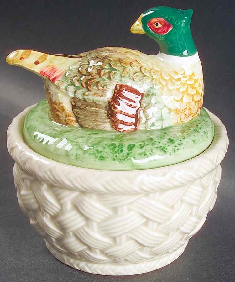 Autumn Leaves Flat Cream Soup Bowl & Lid Set by Fitz & Floyd-1