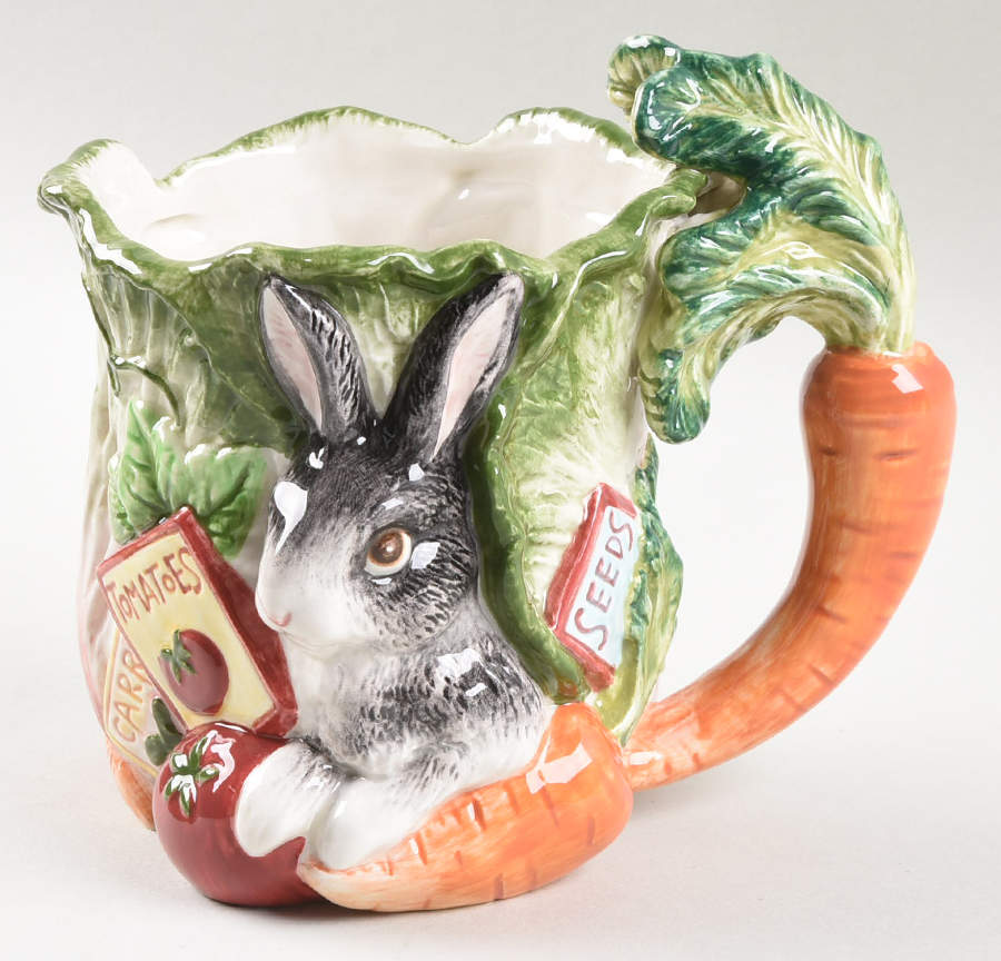 English Garden Bunnies Mug by Fitz and Floyd-1