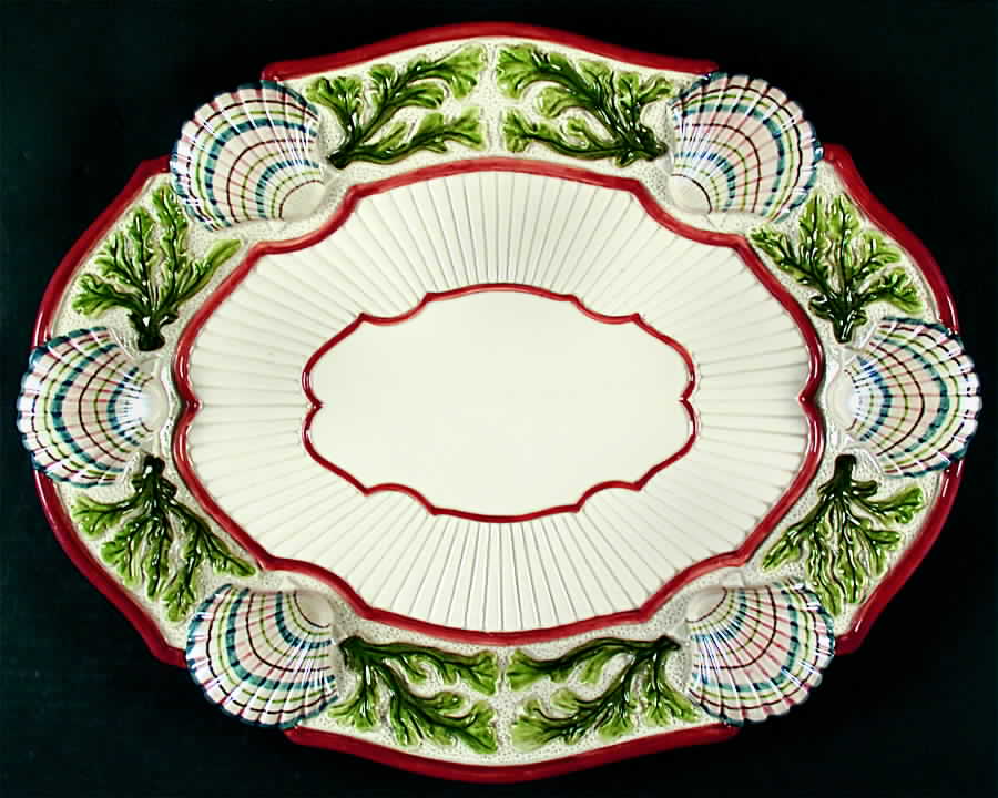 Fish Market (Newer, 2000) 17" Oval Serving Platter by Fitz & Floyd-1
