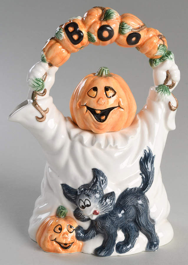 Halloween Tea Party Teapot & Lid by Fitz & Floyd-1