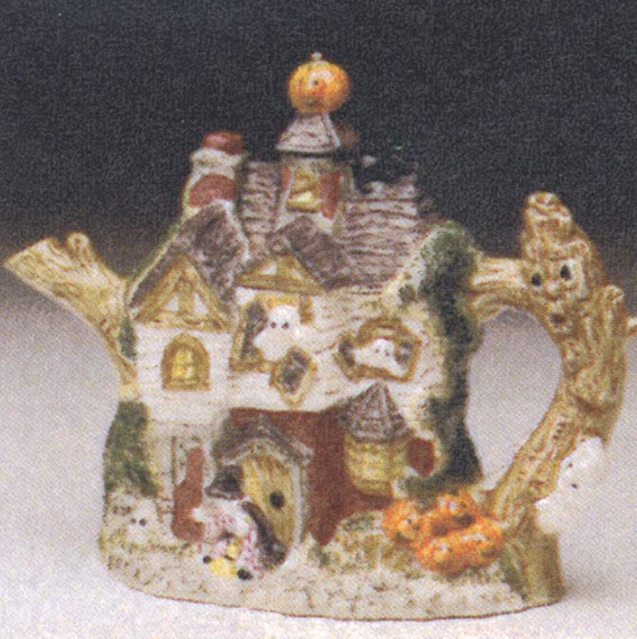 Haunted House Teapot & Lid by Fitz & Floyd-1