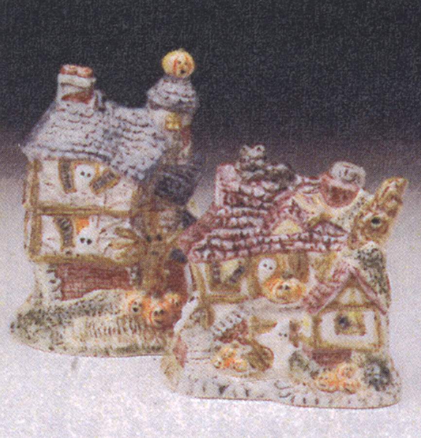 Haunted House Figural Salt & Pepper Set by Fitz & Floyd-1