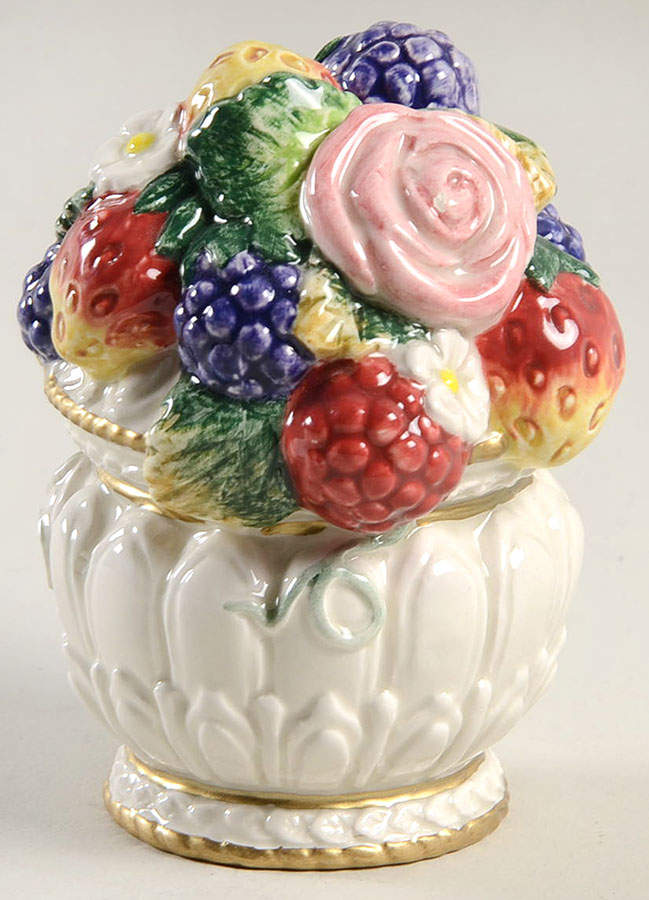 Strawberries & Roses Pepper Shaker by Fitz & Floyd-1