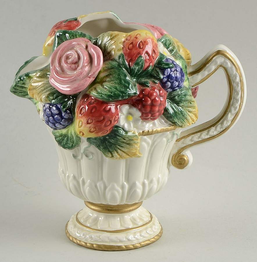 Strawberries & Roses Creamer by Fitz & Floyd-1