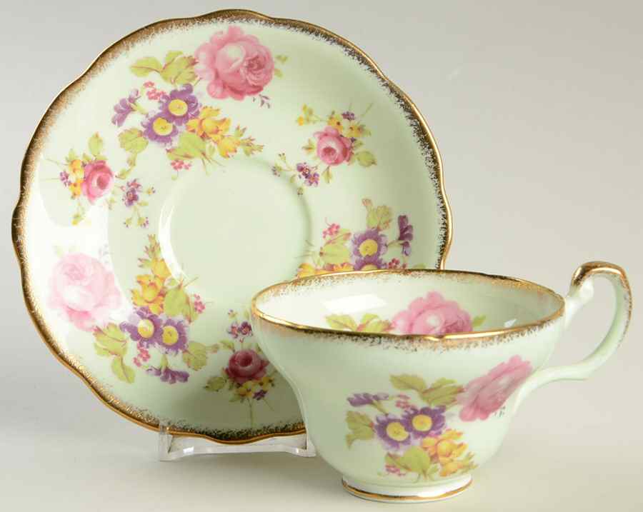 V2726 Footed Cup & Saucer Set by Foley-1