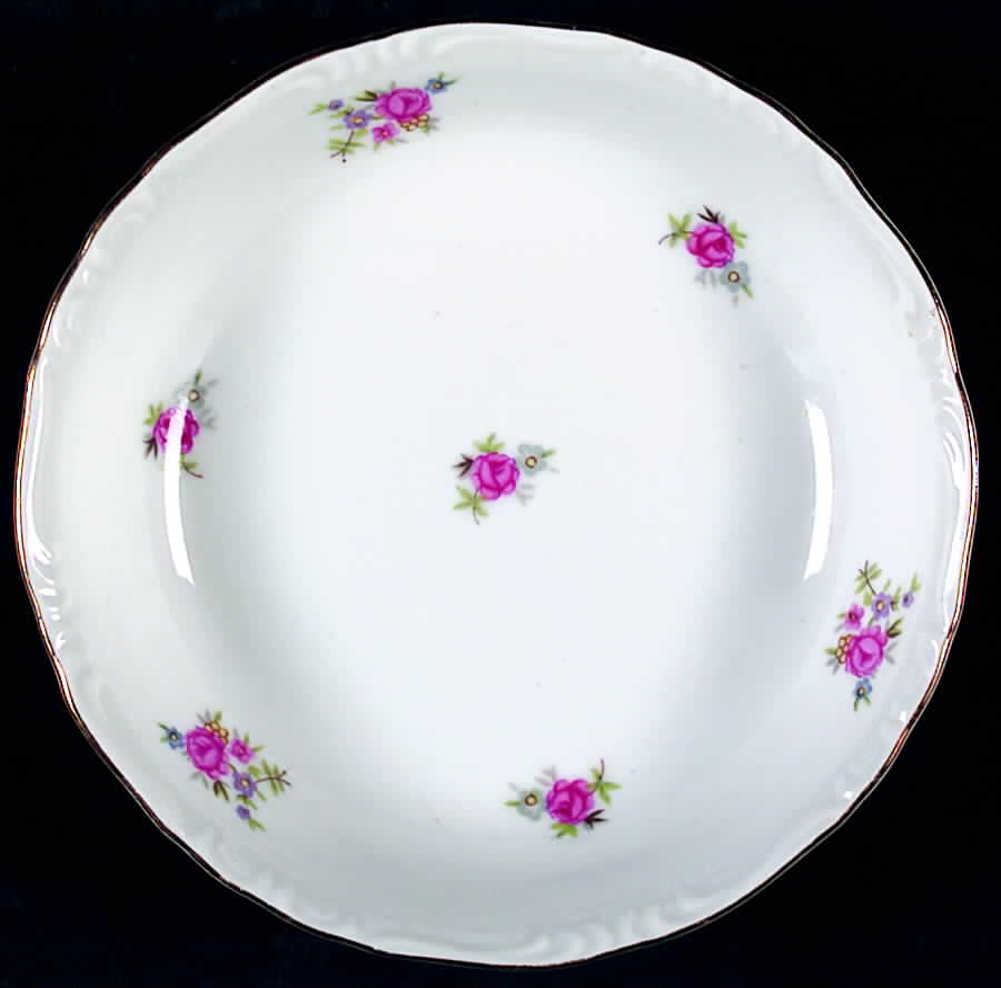 Pink Chintz Fruit/Dessert (Sauce) Bowl by Fine China of Japan-1
