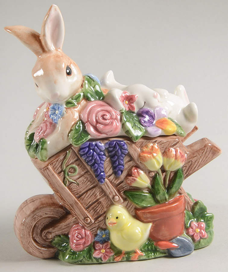 Mayfair Bunny Sugar Bowl & Lid by Fitz & Floyd-1