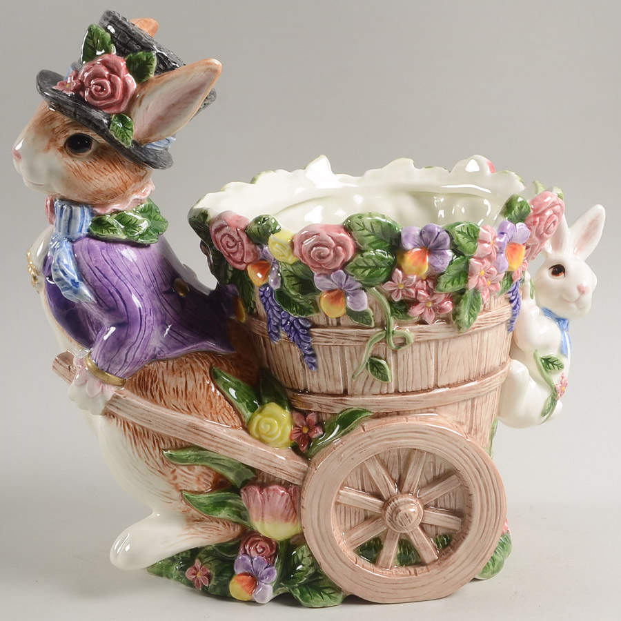 Mayfair Bunny 9" Planter by Fitz & Floyd-1
