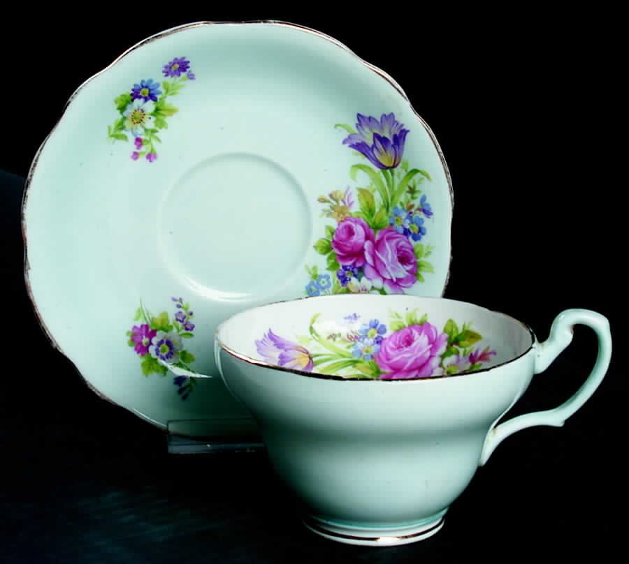 Foley Tulip Blue Footed Cup & Saucer Set by Foley-1