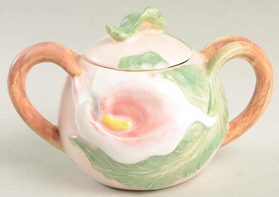 Lily of The Valley Sugar Bowl & Lid by Fitz & Floyd-1