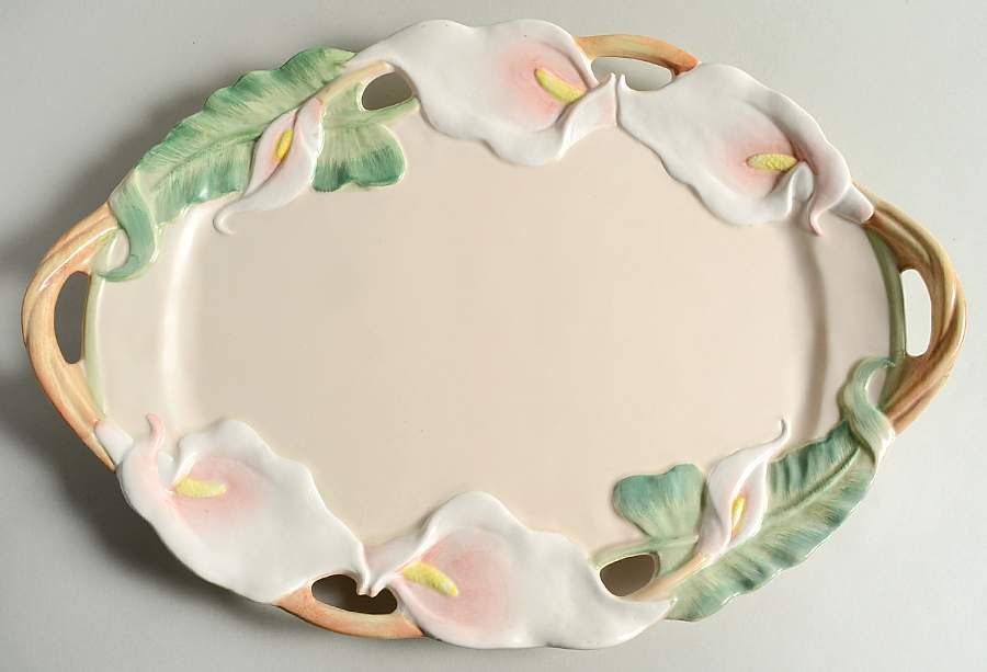 Lily of The Valley 18" Oval Serving Platter by Fitz & Floyd-1
