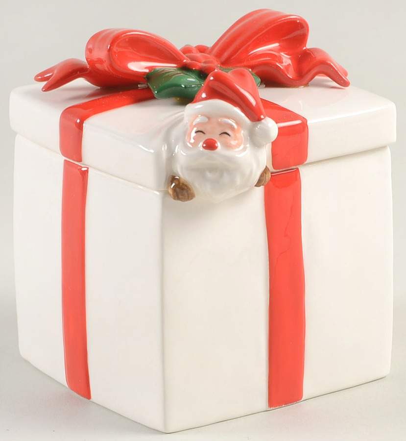 Spirits of Christmas Square Box with Lid by Fitz & Floyd-1