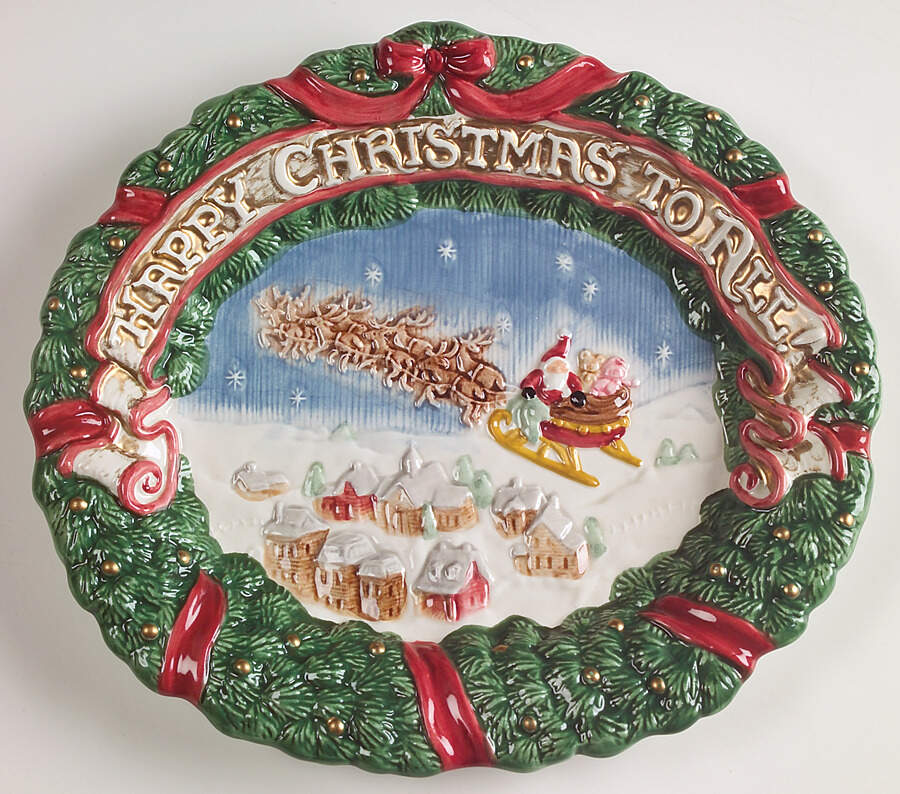 The Night Before Christmas Canape Plate by Fitz & Floyd-1