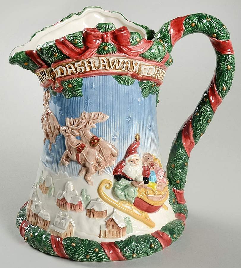The Night Before Christmas 64 Oz Pitcher by Fitz & Floyd-1