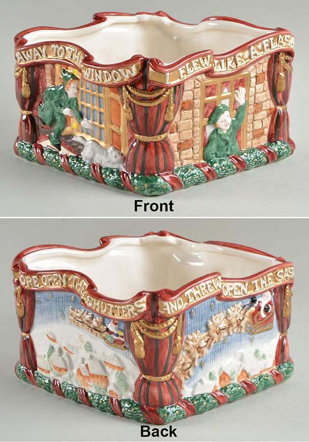 The Night Before Christmas 4" Open Potpourri by Fitz & Floyd-1
