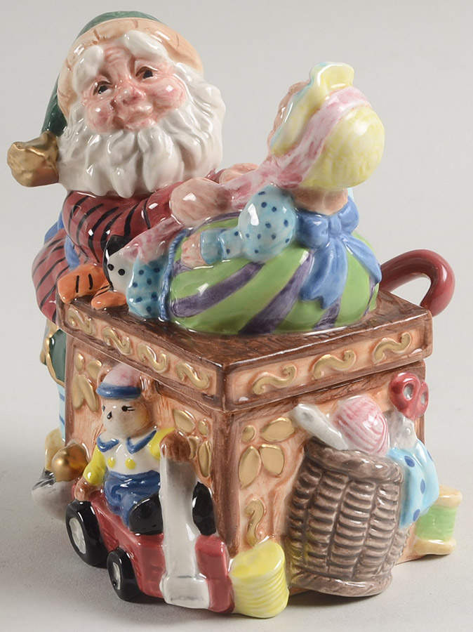 Santa's Magic Workshop Sugar Bowl & Lid by Fitz & Floyd-1